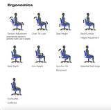 Vion™ "Fog" Weight-Sensing Ergo HighBack Chair