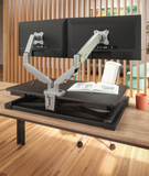 Proper-Height Dual Monitor Ergonomic Arm