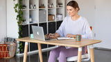 Reya™ Tapered Bamboo Leg Desk (rounded safe edges)