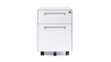 Mobile 2-Drawer Storage Pedestal w/ locking wheels