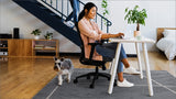 Reya™ White Metal Leg Desk (rounded safe edges)